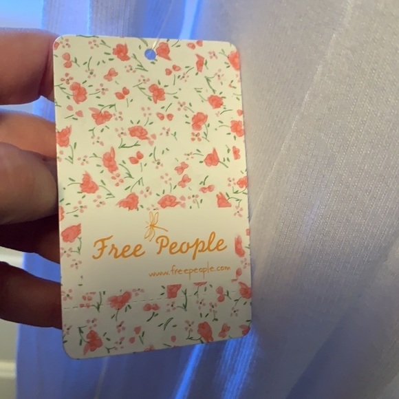 Free People white scoop neck long sleeve ribbed swing tunic length top, small - Picture 7 of 12